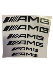 6x Curve Amg Vehicle Brake Caliper Heat Resistant Decal Stickers Race Sports Car
