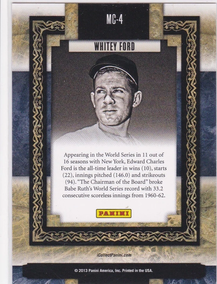 Colección del Museo Whitey Ford New York Yankees 2013 VARIACIÓN HIELO AGRIETADO *RARO* Foto 2 de 2