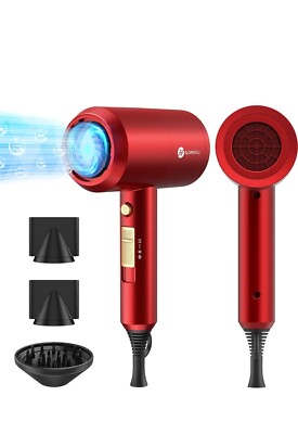 Slopehill Professional Ionic Hair Dryer, Powerful 1800W  Agate RED Open-New
