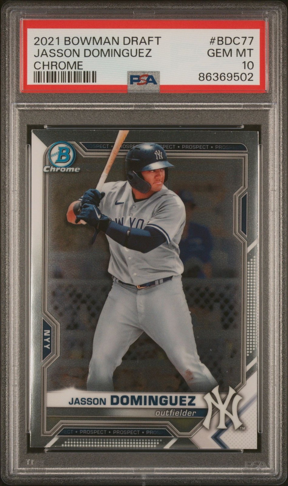 PSA 10 JASSON DOMINGUEZ 2021 Bowman Chrome Draft NY YANKEES Rookie RC GEM MINT