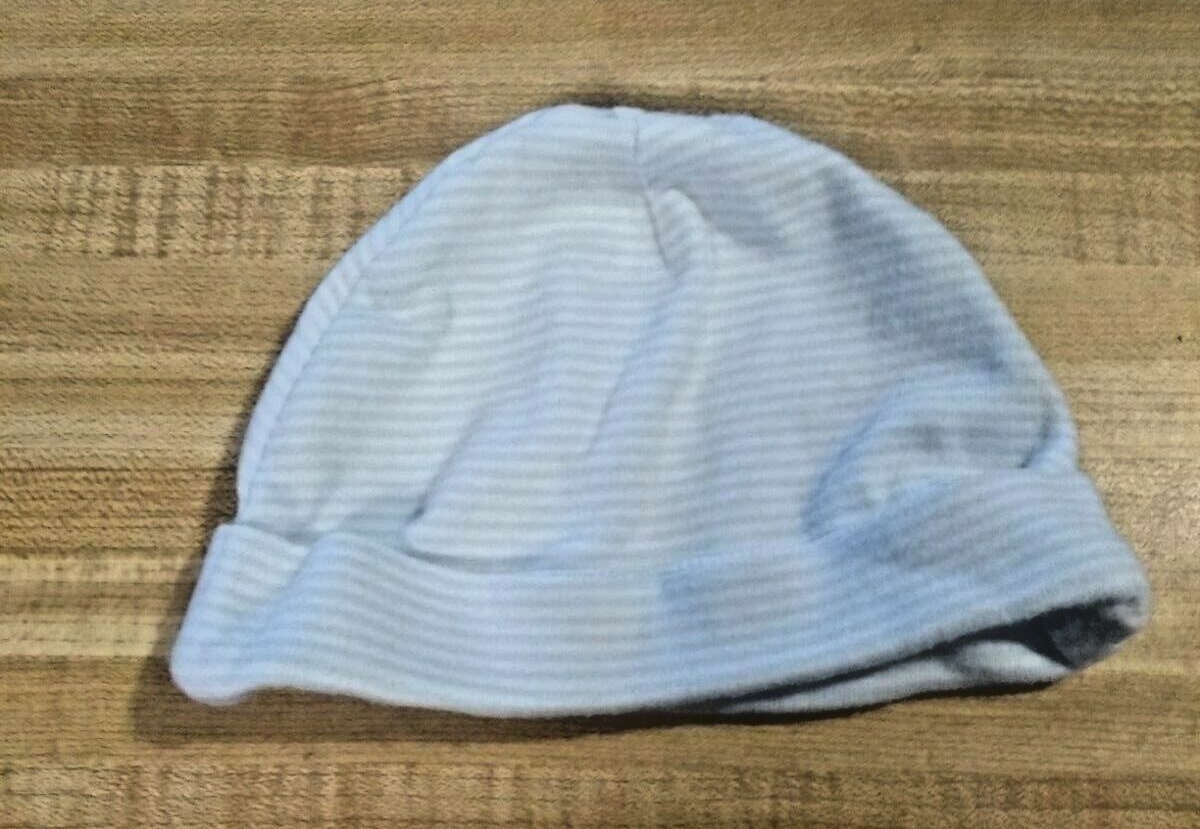 PONY Cappello culla Gerber bambino ragazzo taglia 9 mesi 100% cotone bambino blu e bianco a righe