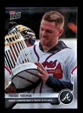 2021 Topps NOW Card OS-03 Freddie Freeman Celebrates World Series Win  BRAVES