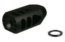 .300  Win Mag .308 Tanker Muzzle Brake 5/8-24 TPI Black Lightweight Aluminum