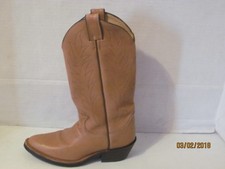Justin Western Brown Leather WOMENS Cowboy Made in the USA Boots Size 5.5 j74