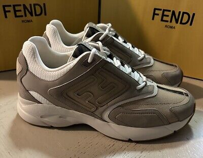 NIB $1100 Fendi Men FF Logo Athletic Sneakers Gray 12 US/11 NIB $1100 Fendi Men FF Logo Athletic Sneakers Gray 12 US/11