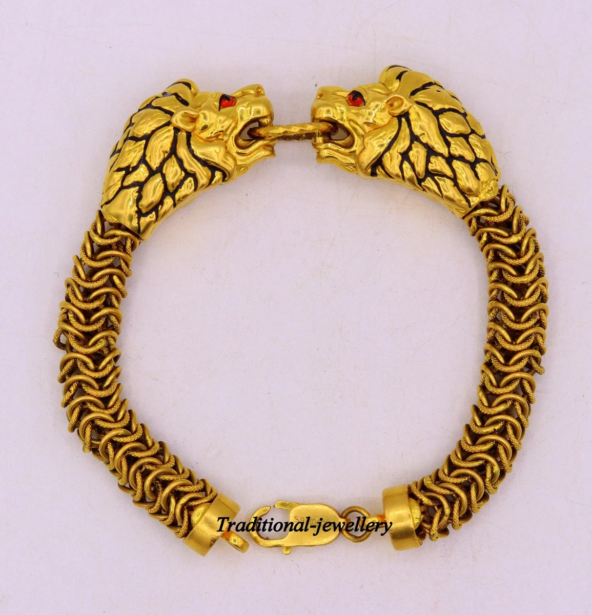 Lion face hotsell gold bracelet