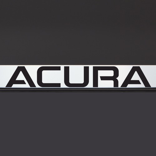 New Chrome T304 License Plate Frame Tag Acura Black Letter Laser Etched Engraved - Picture 5 of 7