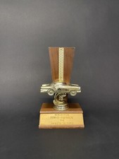 Vintage 1962 Car Racing Trophy Michelin Award Tire Jim Martin Wood Metal B1
