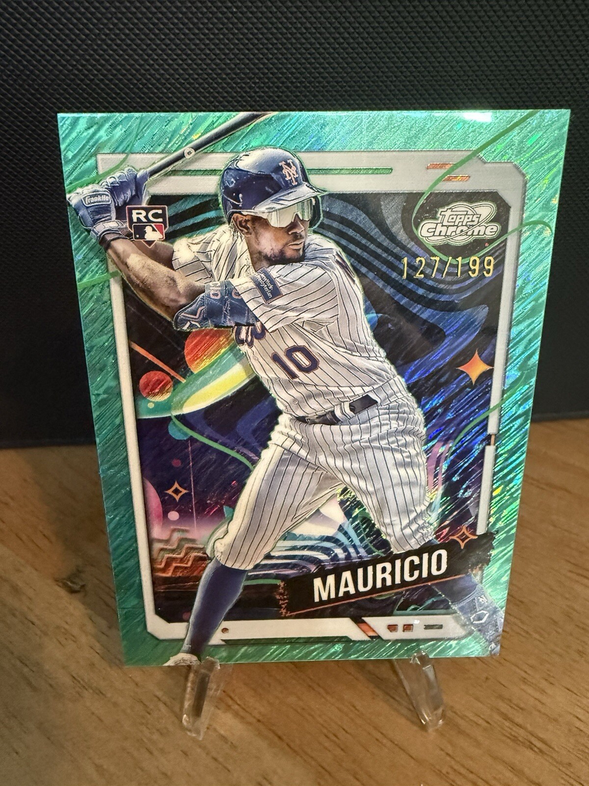 2024 Topps Cosmic Chrome Ronny Mauricio (RC) Aqua Equinox Refractor /199 - Mets
