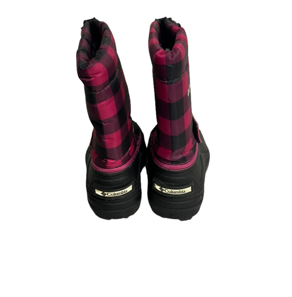 Columbia Powderbug Kids Size 7 Red & Black Plaid Waterproof Snow Boot thumbnail 5