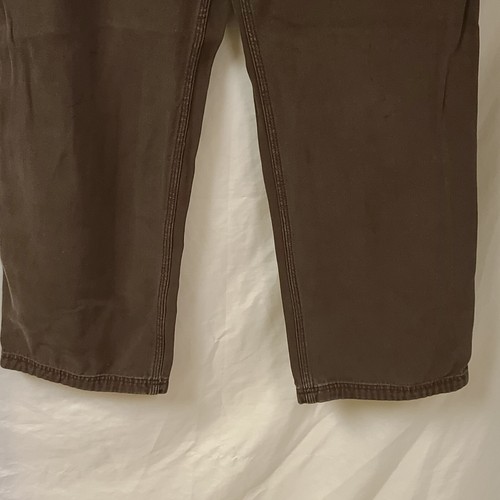 Duluth Trading Co Womens 32x29Brown Thick Heavy Canvas Work Cargo Jeans Pants - Picture 8 of 9