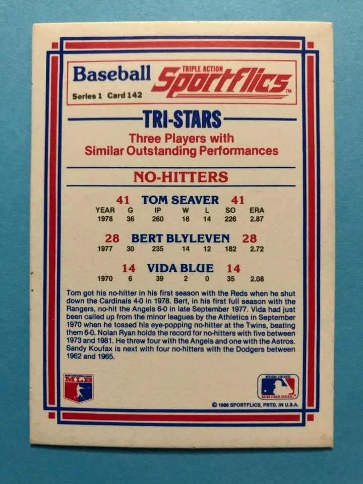 1986 Sport Flics TRI Stars Hologram Top AL Sluggers  - Jackson, Lynn & Yount - Image 2 of 4