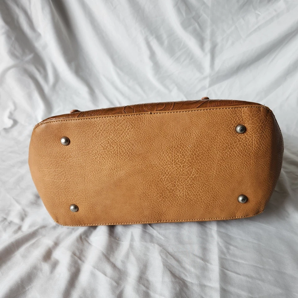 Bolso de hombro American West Bandana marrón estampado de cuero cartera en muy buen estado Foto 4 de 4