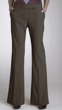 Elie Tahari Romy Linen Blend Flat-Front Pants Mest 0 NWT 228