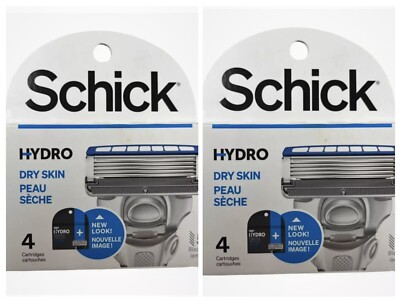2 Pack Schick Hydro 5 Cartridges 2 X 4 cartridges Slightly Damaged Box 5JF