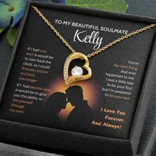 To My Soulmate Necklace, Gift For Wife Girlfriend From Husband, Valentines Day