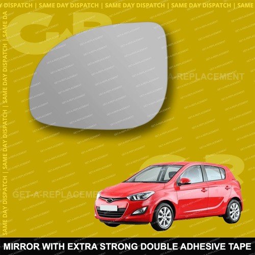 For Hyundai i20 wing mirror glass 1214 Left Passenger side Spherical