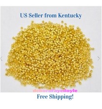 100 pcs Crimp Beads 2.5x2mm Gold Plated Jewelry Findings, US Seller
