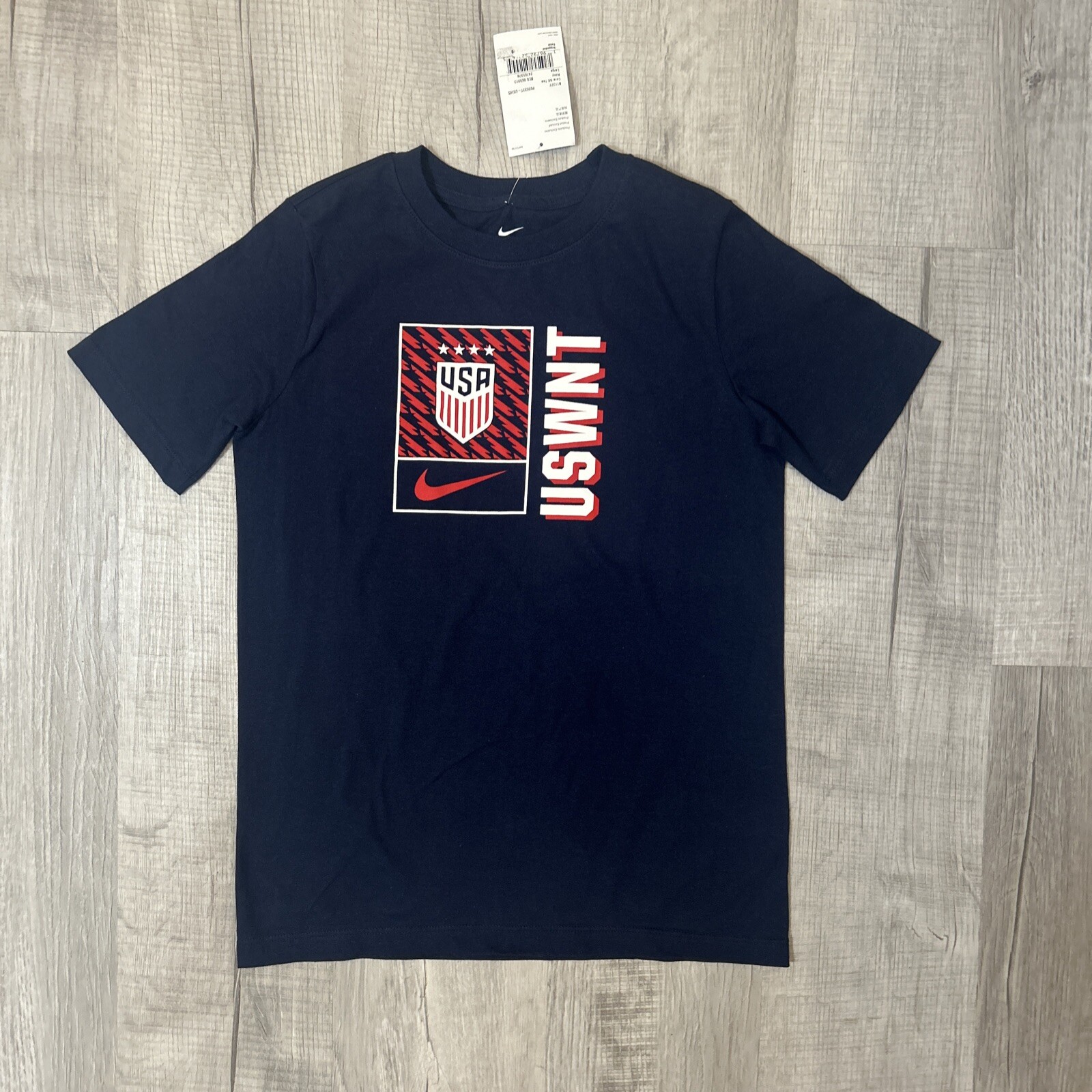 Nike Youth USWNT 2023 Logo Navy T-Shirt Size Large Soccer Womans Unisex