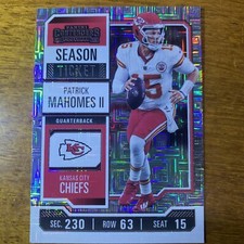 Patrick Mahomes II Season Ticket Silver Panini Contenders Football 2023