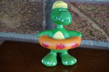 Chunky Green ALLIGATOR Figure Hat Pool Float Fish Orange Tube Bath Tub Play Toy