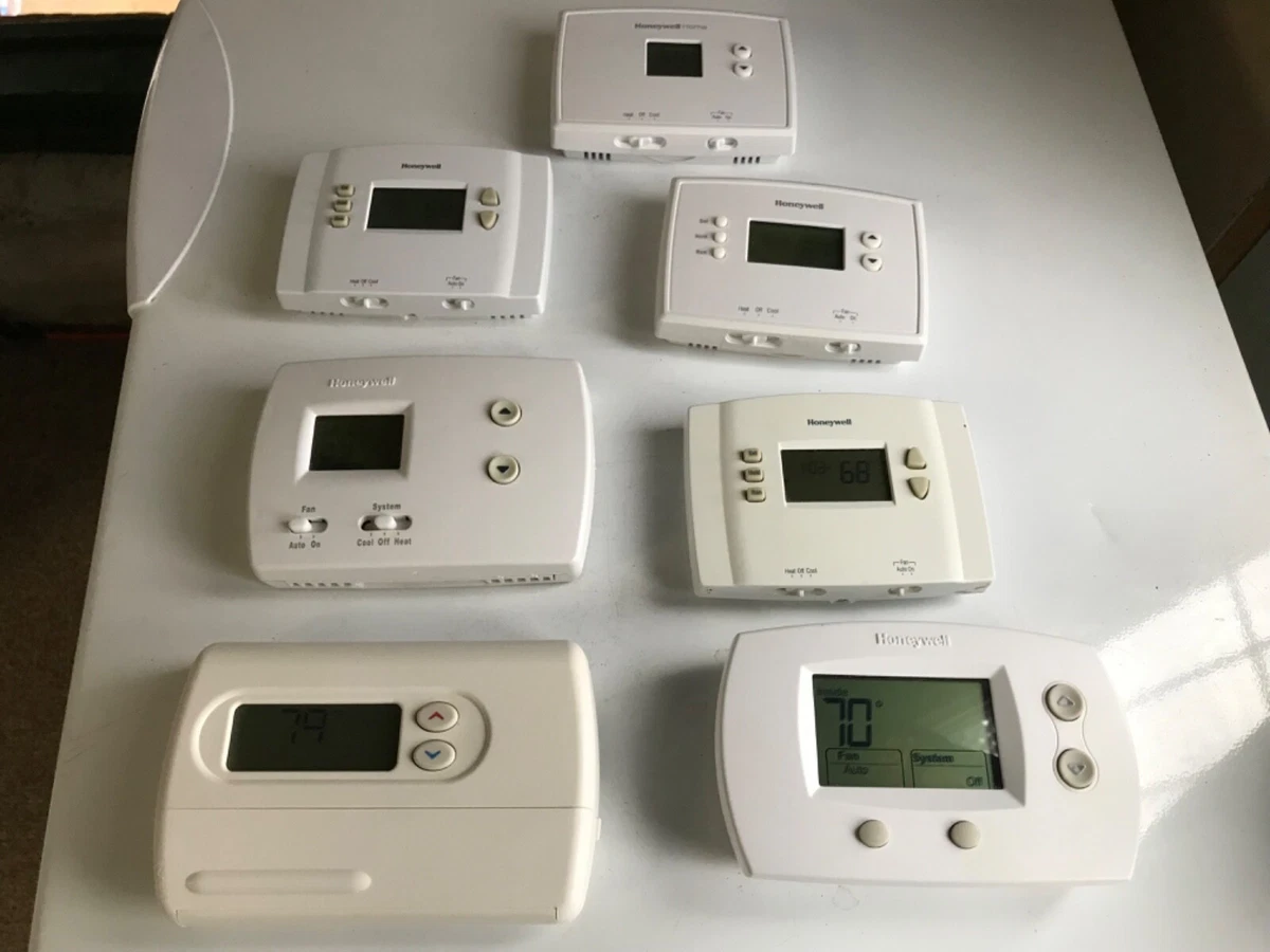 Lot of 7 Honeywell white rodgers digital thermostat non-prog and  programmable | eBay