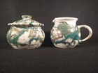 Kravac Studios Vintage sugar bowl and creamer