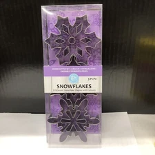 R&M Int'l Snowflake 3" Cookie Cutters w with Interior Cut-Outs - 3 Pc Set