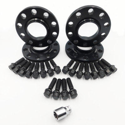 BMW Spurverbreiterung 4 x 15 mm Space-R + schwarze Schrauben + Schlösser für 7er E23 E32 E38