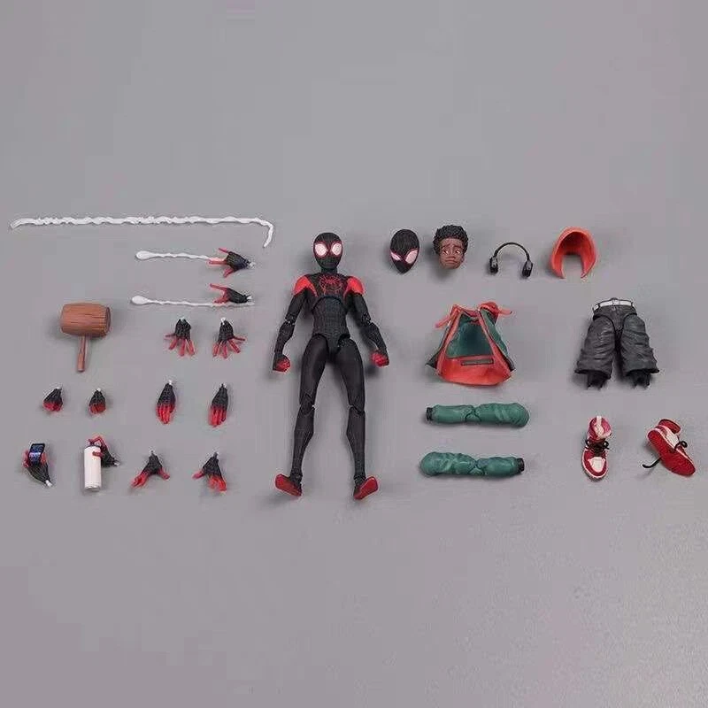 1/12 Into the Spider-Verse Action Figure Peter B. Parker Sentinel Miles Morales - Image 3 of 4