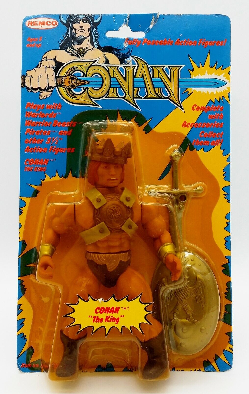 Conan The King 5.5" Fully Poseable Action Figure 1982 Remco No. 300/301 NRFP