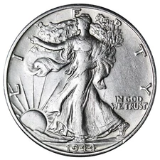 1944-D Walking Liberty Half Dollar In AU Condition