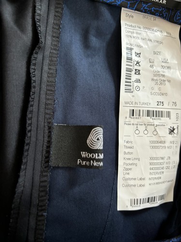 NWT Interview Black Bionic Finish Natural Stretch Dress Pant US 32x38 EUR 48 - Picture 11 of 13