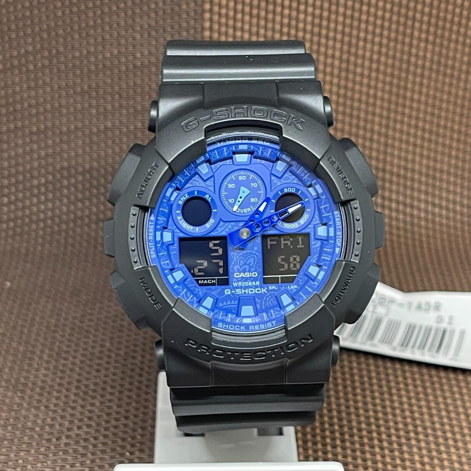 Casio G-Shock GA-100BP-1A Paisley Blue Analog Digital Quartz Men's Sport  Watch