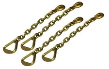 4 Pack 38 Grab Hook W 18 Chain Anchor 4 Delta Ring Tow Wrecker Hauling...
