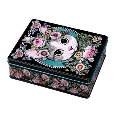 Yuko Higuchi x Holbein 2020 Collab Square Tin Box Cat Princess Bo