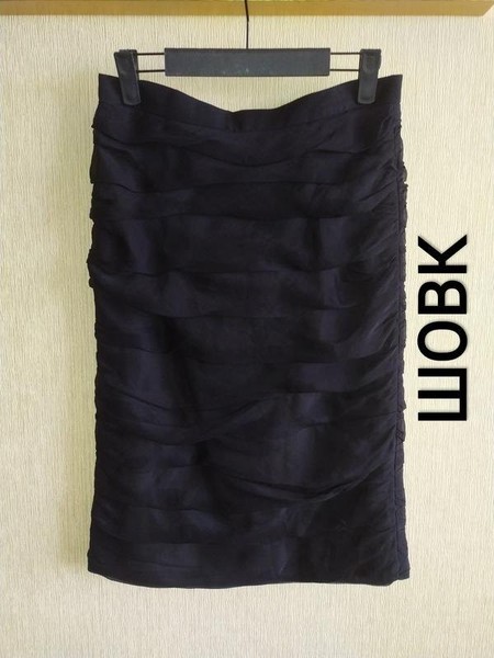Women Giorgio Armani Skirt Black Silk 36 / S / 44