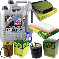 Mann Inspektionspaket 10L Liqui Moly Top Tec 5W-30 FüR Mercedes Glk-Klasse X204