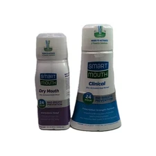 2 Smart Mouth Clinical & Dry Mouth Oral Rinse, 16 FL Oz Each Exp: 04/2026+