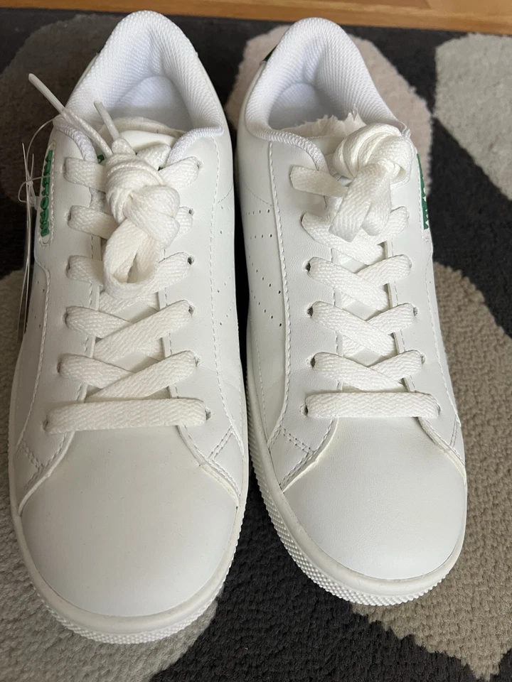 Tretorn 女式 Center Court 运动鞋 运动鞋 白色/绿色 7 码 - 全新 — 第 3/4 张图片