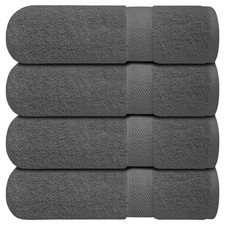 Luxury 100 Ring-Spun Cotton Bath Towels Set Bath Towels - 4 Pack Shadow Grey