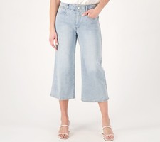 NYDJ Regular Cool Embrace Wide Leg Denim Crop Jeans Daybreak 8 New
