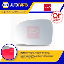 Mirror Glass fits OPEL CORSA C 1.2 Left 00 to 07 N/S Passenger Side Door Apec