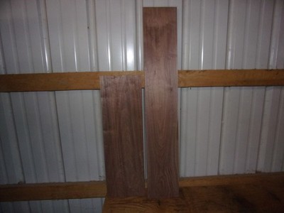 2 PC WALNUT LUMBER WOOD KILN DRIED BOARDS LOT F304F END MATCH 7/8'' THICK FLAT