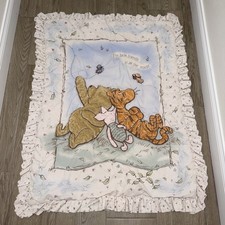 Classic Winnie the Pooh Friends Comforter Baby Crib Quilt Blanket Fuzzy