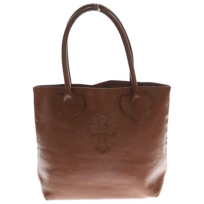 Chrome Hearts FS TOTE Tote Cross Patch Leather Bag Brown r51_0505