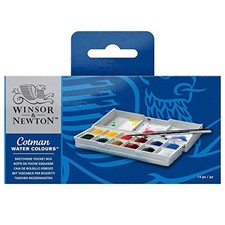 Winsor andton Cotman Watercolour Set Sketchers Pocket Box 12 Half Pans M pa5