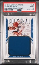 2018 National Treasures /99 Jalen Brunson Rookie Colossal Materials - PSA 9