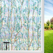 Window Film Window Privacy Film 3D Stained Glass Window Sticker Static Cling ...