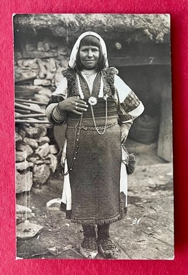 Foto AK Mazedonien 1. WK Typen Frau in Tracht Volkstracht Landestracht  ( 178251